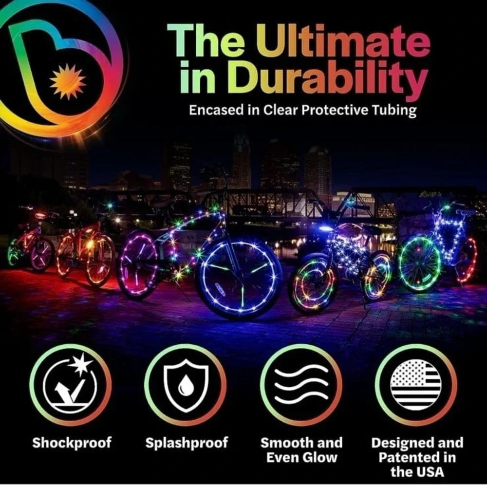 New Brightz WheelBrightz LED Bike Wheel Light – Pack of 1 Tire Light –Bike Wheel